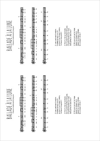 Ballade à la lune Partition gratuite